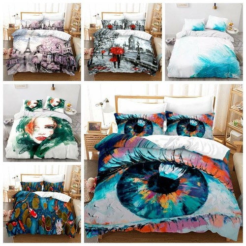 Set letto dipinti olio - set,