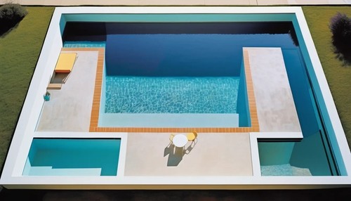 Drone pittura piscina spiaggia - piscina,