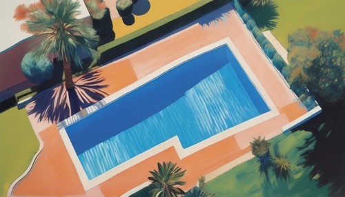 Drone pittura piscina - , spiaggia