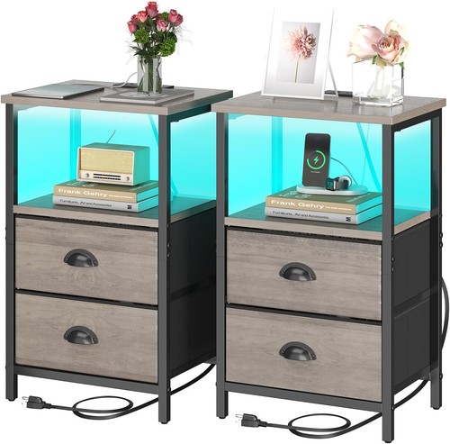 Comodino grigio set - , comodini