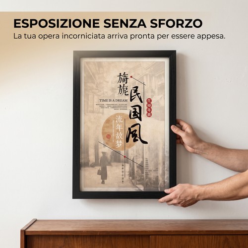 Pittura retrò con cornice - con,