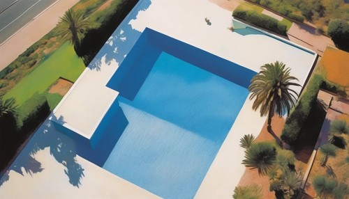 Drone pittura piscina spiaggia - drone,
